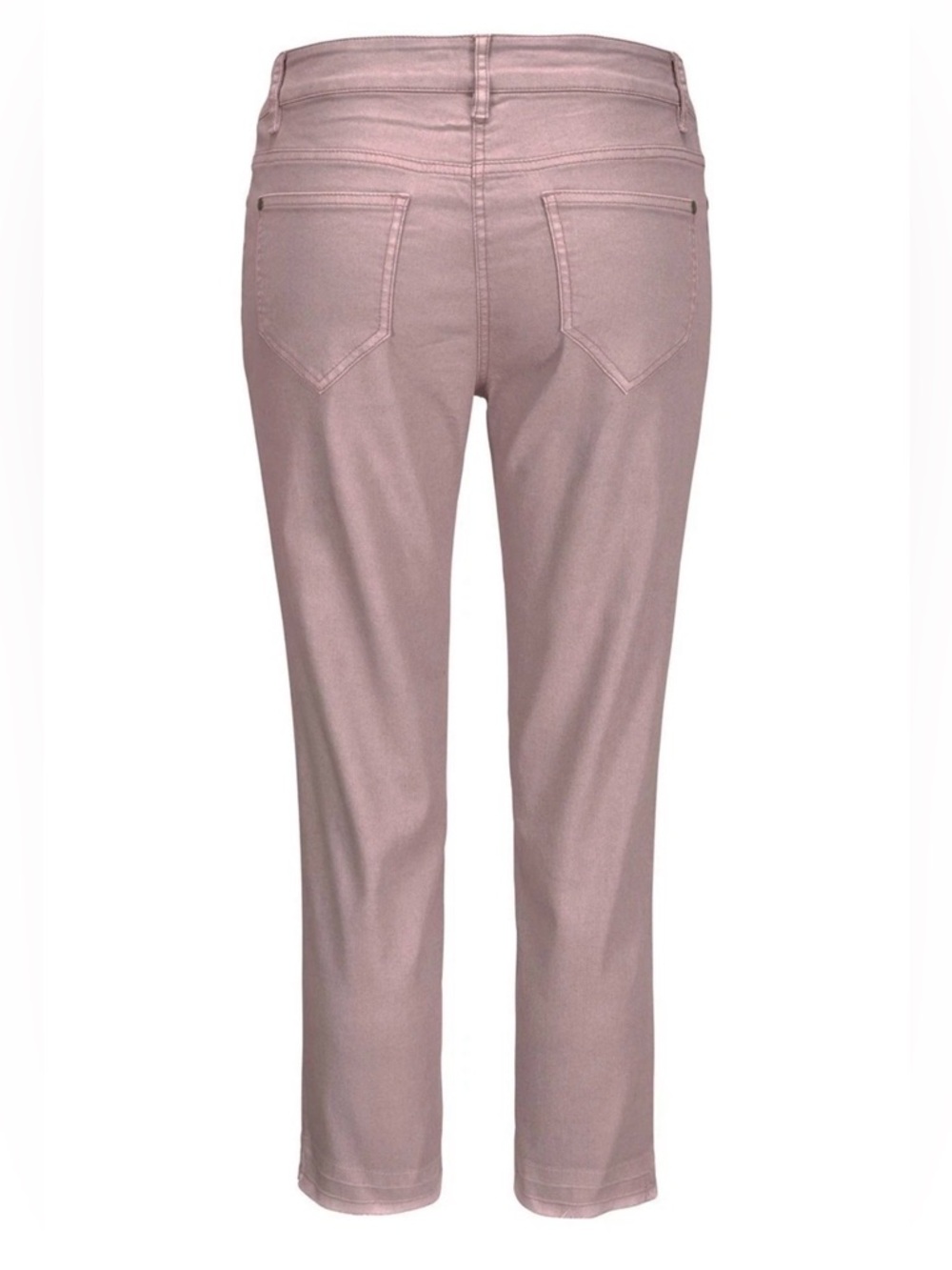 Lascana skinny leg cropped Slim-Fit Stretch Light Pink Jeans Women's 4 - Picture 3 of 7